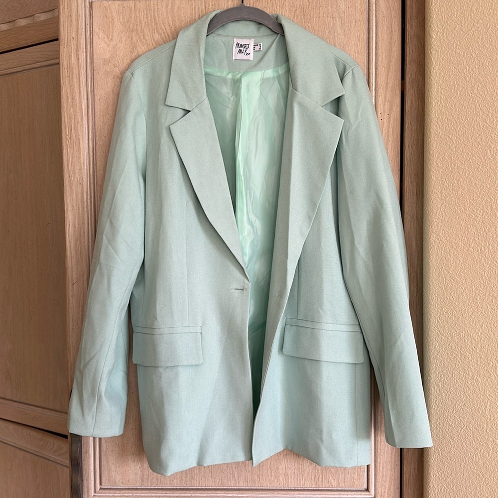 Princess Polly Seafoam / Blue Blazer - Picture 2 of 9